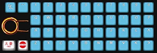 Tai-Hao Rubber Gaming Backlit Keycaps Set – 42 Keys for Cherry MX Mechanical Keyboards Compatible OEM Include Key Puller (Neon Blue)
