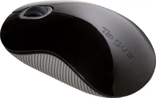 Targus Fully Cord-Storing Optical Mouse with 2.5-Foot Adjustable USB Cord, Black (AMU76US)