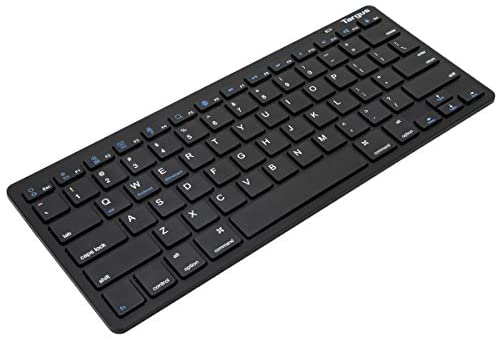Targus Multi-Platform Bluetooth Keyboard Slim Compact Design with Scissor Switch Keys, Battery Life Indicator Compatible with Windows, Mac, iOS and Android, Black (AKB55TT)