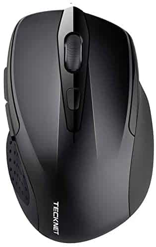 TeckNet 2600DPI Bluetooth Wireless Mouse, 12 Months Battery Life with Battery Indicator, 2600/2000/1600/1200/800DPI (Black)