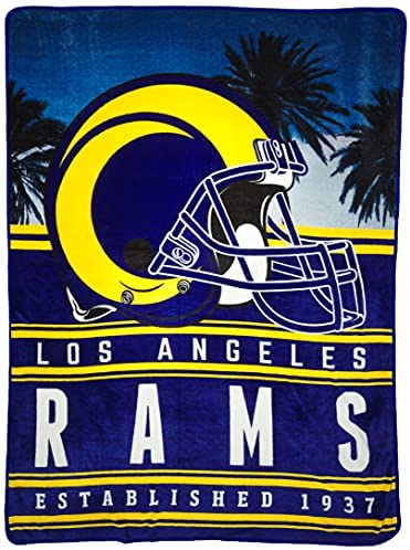 The Northwest Company NFL Los Angeles Rams Stacked Silk Touch Throw Blanket, 60″ x 80″, Multicolor