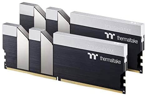 Thermaltake TOUGHRAM Black DDR4 4400MHz C19 16GB (8GB x 2) Memory Intel XMP 2.0 Ready with Real-Time Performance Monitoring Software R017D408GX2-4400C19A