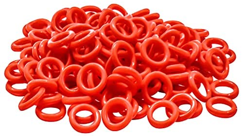 ThreeBulls 120Pcs Rubber O-Ring Switch Dampeners Keycap red for Cherry MX Key Switch Keyboards Dampers