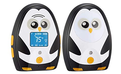 TimeFlys Digital Audio Baby Monitor Mustang QQ, Long Range up to 1000 ft, Vibration, Temperature Monitoring, Warning Lullabies, Two Way Talk, LCD Display, Rechargeable Battery, Night Light