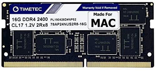 Timetec 16GB Compatible for Apple 2017 iMac (27-inch w/Retina 5K, 21.5-inch w/Retina 4K / Non-Retina 4K) DDR4 2400MHz PC4-19200 CL17 SODIMM Memory MAC RAM Upgrade for iMac 18,1 / iMac 18,2 / iMac 18,3