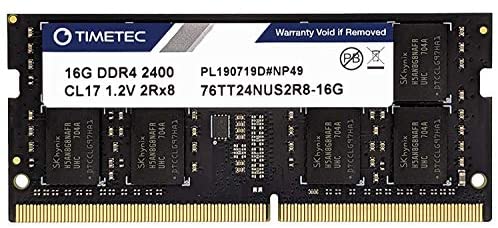 Timetec 16GB DDR4 2400MHz PC4-19200 Non-ECC Unbuffered 1.2V CL17 2Rx8 Dual Rank 260 Pin SODIMM Laptop Notebook PC Computer Memory RAM Module Upgrade (16GB)