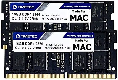 Timetec 32GB KIT(2x16GB) Compatible for Apple DDR4 2666MHz / 2667MHz for Mid 2020 iMac (20,1/20,2) / Mid 2019 iMac (19,1) 27-inch w/Retina 5K, Late 2018 Mac Mini (8,1) PC4-21333 /PC4-21300 MAC RAM