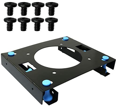 ToToT Blue Color 3.5″ Hard Disk Shock Absorber Bracket with Mounting Screws for PC Case 3.5 HDD to 5.25 DVD ROM Bay Mounting Adapter with Rubber Nails and Screws
