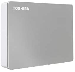 Toshiba Canvio Flex 4TB Portable External Hard Drive USB-C USB 3.0, Silver for PC, Mac, & Tablet – HDTX140XSCCA