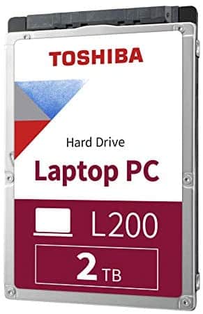 Toshiba HDWL120XZSTA L200 2TB Laptop PC Internal Hard Drive 5400 RPM SATA 6Gb/s 128 MB Cache 2.5″ 9.5mm Height – 2000 Internal Bare/OEM Drive