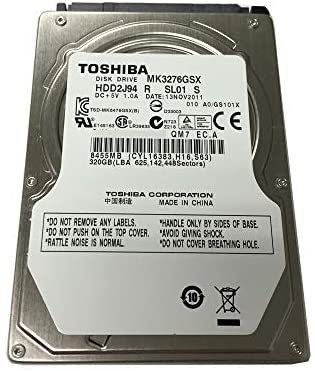 Toshiba MK3276GSX 320GB SATA/300 5400RPM 8MB 2.5″ Hard Drive