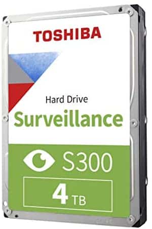 Toshiba S300 4TB Surveillance 3.5” Internal Hard Drive – CMR SATA 6 Gb/s 5400 RPM 128MB Cache – HDWT140UZSVAR