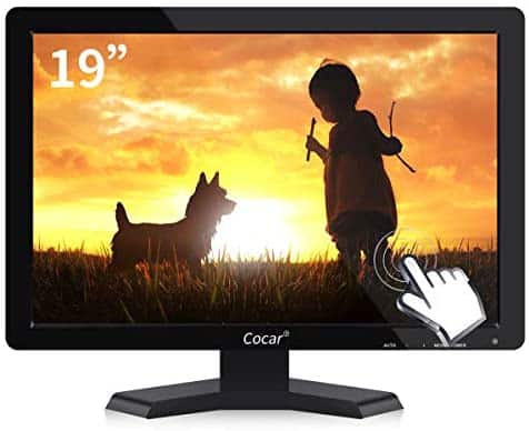 Touch Screen, 19 Inch PC LED Monitors High Res Built-in Touch Screen Display 1440×900 Resolution VGA for PC/POS