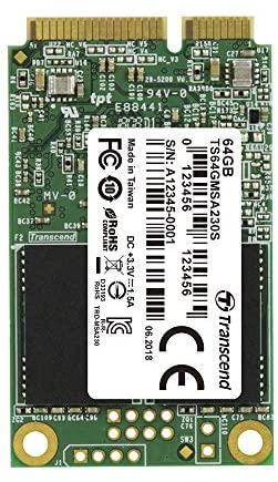 Transcend 64GB SATA III 6GB/S MSA230S mSATA SSD 230S Solid State Drive TS64GMSA230S