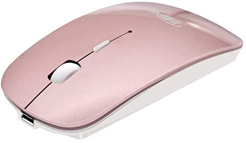 Tsmine Bluetooth Mouse Rechargeable – Upgraded Compact Silent Bluetooth Wireless Mice for MacBook Pro/Air, iMac, Computer, PC, Laptop,Windows/Android Tablet, DPI Adjustable – Rose Gold