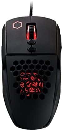 Tt Esports Ventus Ambidextrous Laser Gaming Mouse with 3-Zone Red LED Illumination, 7 Programmable Buttons, 5700 DPI Sendor, Graphical Configuration Interface