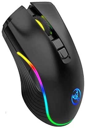 Type C Fast Charging Mice,2.4Ghz Wireless Gaming Mouse with RGB Backlight- Black