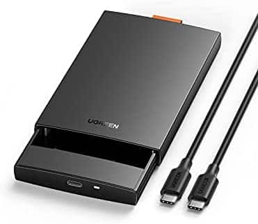 UGREEN USB C Hard Drive Enclosure USB C 3.1 Gen 2 to SATA Adapter for 2.5″ SATA SSD HDD 6Gbps High-Speed Support UASP SATA III Compatible with MacBook Pro Air WD Seagate Toshiba Samsung Hitachi