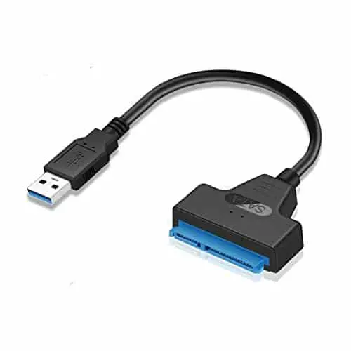 USB 3.0 to SATA Adapter Cable – 2.5” SATA Hard Drive External Converter for SSD/HDD Data Transfer（with a USB 3.0 Type c Adapter）