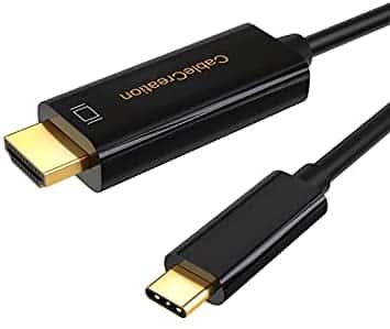 USB C to HDMI 2.0 Cable 6FT, CableCreation USB Type C to HDMI Cord 4K@60Hz, Compatible with MacBook Pro 2020, MacBook Air, ChromeBook Pixel, iPad Pro 2020 2018, Surface Book 2, Galaxy S20/S10, LG V30