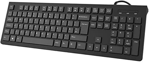 USB Wired Gaming Keyboard 105 Keys 12 Multimedia Shortcuts Plug and Play Keyboard with Foldable feet