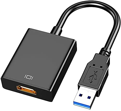 USB to HDMI Adapter,USB 3.0/2.0 to HDMI Adapter Cable Multi-Display Video Converter- PC Laptop Windows 7 8 10,Desktop, Laptop, PC, Monitor, Projector, HDTV[Not Support Chromebook]