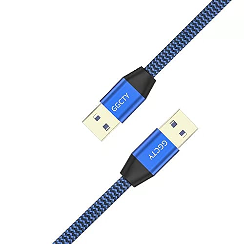 USB to USB Cable 3FT,Durable Braidedfor USB 3.0 Male to Male Type A to Type A Cable Data Transfer Compatible with Hard Drive, Laptop, DVD Player, TV, USB 3.0 Hub, Monitor, Camera, Set Up Box and More