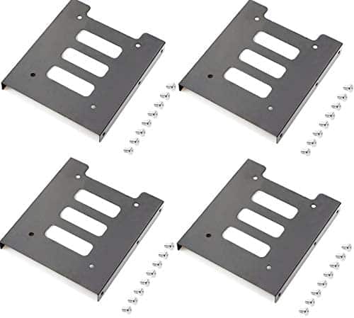 USECL 2.5″ to 3.5″ Hard Drive Adapter Conversion Bays Metal Mounting Bracket ，Apply to Desktop Computer Mounting.（4 Pack）