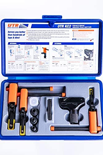 UTR KC2 – External & Internal Adjustable Restorers – Universal Thread Repair Tool Kit. Easily Replaces Hundreds of Taps and Dies. All In One Patented Solution.