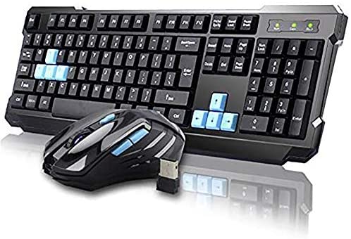 UniFire V60 Waterproof 2.4G Wireless Gaming Keyboard with Mouse DPI Control For DESKTOP PC Laptop Wireless Keyboard Mouse Combos (black)