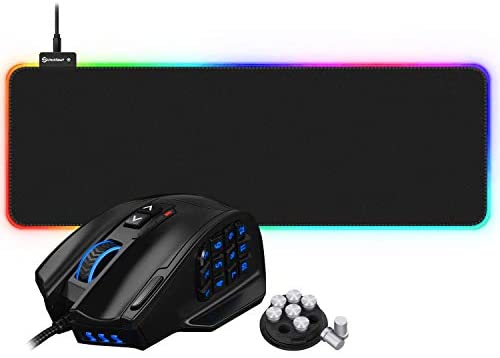 UtechSmart Venus MMO Gaming Mouse and RGB Gaming Mouse Pad Bundle