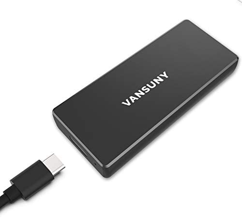 VANSUNY 120GB External SSD, USB 3.1 400MB/s High-Speed Read Write Portable Aluminum SSD External Hard Drive, Mobile External Solid State Drive (120 G, Black)