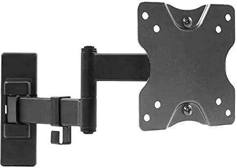 VIVO Full Motion Wall Mount for up to 27 inch LCD LED TV and Computer Monitor Screens, Tilt and Swivel Bracket with Max 100x100mm VESA, Black, MOUNT-VW01M