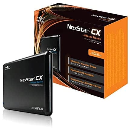 Vantec USA NexStar CX 2.5-Inch SATA to USB 3.0 External Hard Drive Enclosure (NST-200S3-BK)