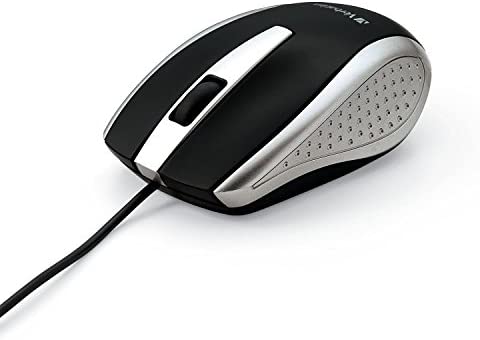 Verbatim Corded Notebook Optical Mouse – Silver