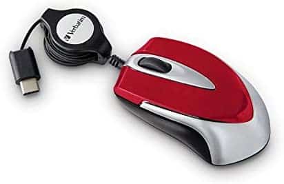 Verbatim USB-C Mini Optical Travel Mouse – Red (70236)