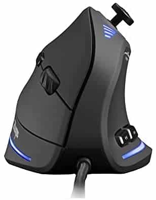 Vertical Mouse Wired Mouse Ergonomic RBG Gaming Upright Optical Mice with 11 Programmable Buttons 5-Way Rocker 10000 Max DPI Gaming Mouse for Gamer/PC/Laptop/Computer
