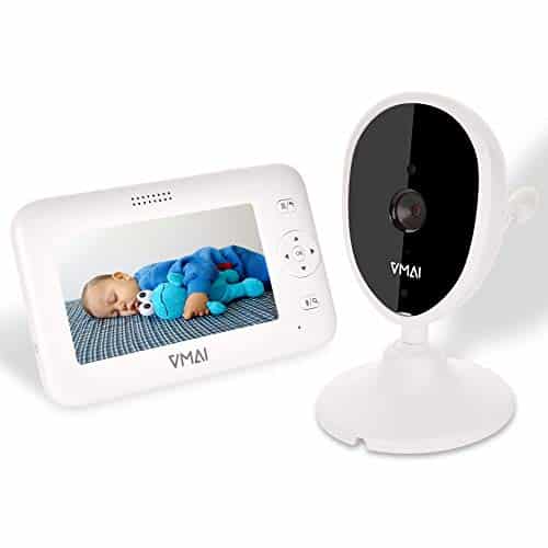 Video Baby Monitor, 4.3’’ Baby Monitor with Camera, Infrared Night Vision, Talk Way Audio, VOX Mode, Room Temperature, 5 Lullabies, Zoom, 1800mAh High Capacity, Support up to 4 Cameras,1000ft Range