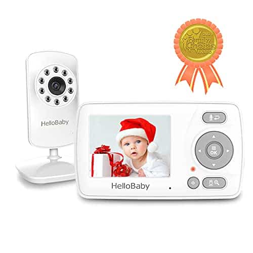 Video Baby Monitor with Camera and Audio, HelloBaby Monitor Two-Way Talk, Baby Monitor Infrared Night Vision, VOX Mode