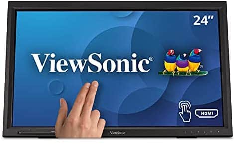 ViewSonic TD2423D 24 Inch 1080p 10-Point Multi IR Touch Screen with Eye Care HDMI, VGA, USB Hub and DisplayPort