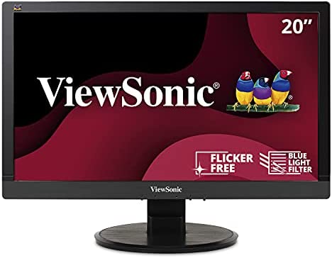 ViewSonic VA2055SM 20 Inch 1080p LED Monitor with VGA Input and Enhanced Viewing Comfort,Black