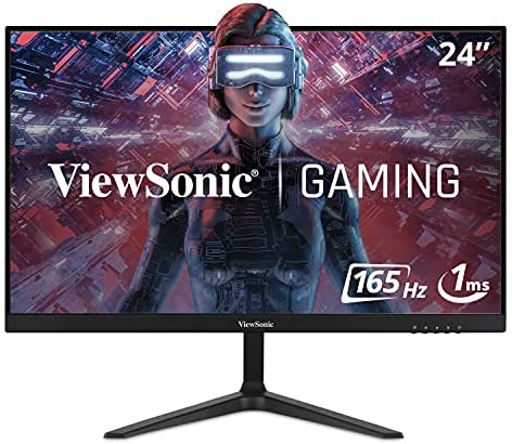 ViewSonic VX2418-P-MHD 24 Inch Frameless Full HD 1080p 165Hz 1ms Gaming Monitor with Adaptive-Sync Eye Care HDMI and Display Port