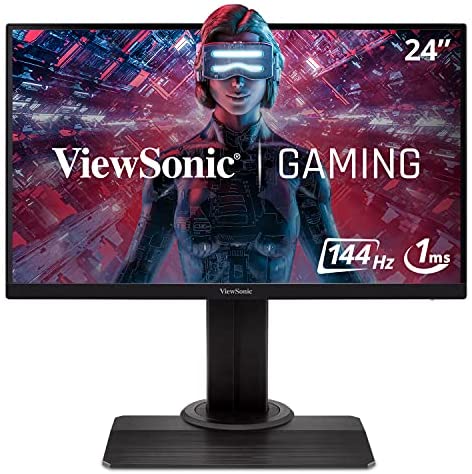 ViewSonic XG2405 24 Inch 1080p 1ms 144Hz Frameless IPS Gaming Monitor with FreeSync Premium Eye Care Advanced Ergonomics Mode HDMI and DP for Esports