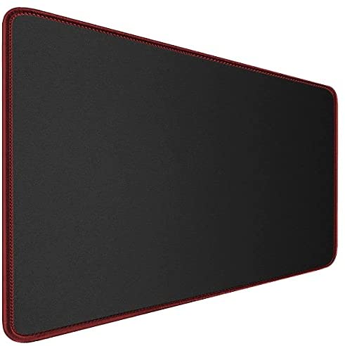 Vipamz Extended XXXL Gaming Mouse Pad – 36″x12″x0.12″ Dimension – Portable with Extended XXL Size – Non-Slip Rubber Base – Special Treated Textured Weave with Precision Control (red)
