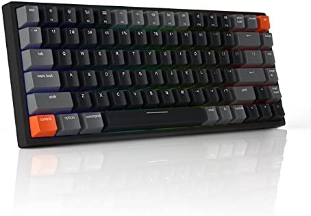 Vissles Wireless Bluetooth/USB Wired Mechanical Keyboard Hot Swappable Mechanical Gaming Keyboard Programmable Compact 84 Keys Tenkeyless RGB Dynamic Backlit for Mac Windows, Gateron Red Switch