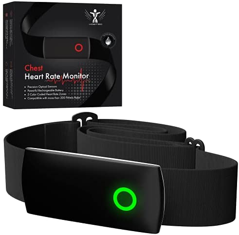 Vortec Bluetooth Heart Rate Monitor Chest Strap|Peloton Heart Rate Monitor| Chest Heart Rate Monitor |Ant+ Heart Rate Monitor Peloton Compatible with iFit Polar Strava Zwift Wahoo Garmin
