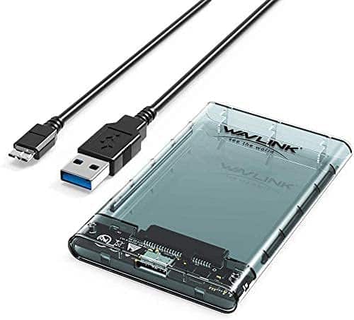 WAVLINK USB 3.0 SATA Hard Drive Enclosure for 2.5 inch 5mm/7mm/9.5mm SATA I/II/III HDD SSD,Support UASP Max 2TB -Plug and Play