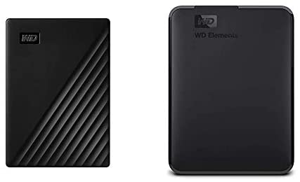 WD 2TB My Passport Portable External Hard Drive, Black – WDBYVG0020BBK-WESN & 2TB WD Elements Portable External Hard Drive, USB 3.0 – WDBU6Y0020BBK-WESN