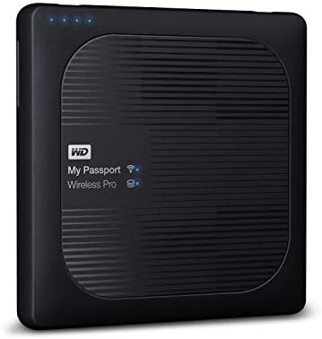 WD 3TB My Passport Wireless Pro Portable External Hard Drive, Wifi USB 3.0 – WDBSMT0030BBK-NESN