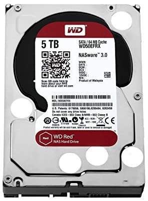 WD Red 5TB NAS Hard Disk Drive – 5400 RPM Class SATA 6 Gb/s 64MB Cache 3.5 Inch – WD50EFRX